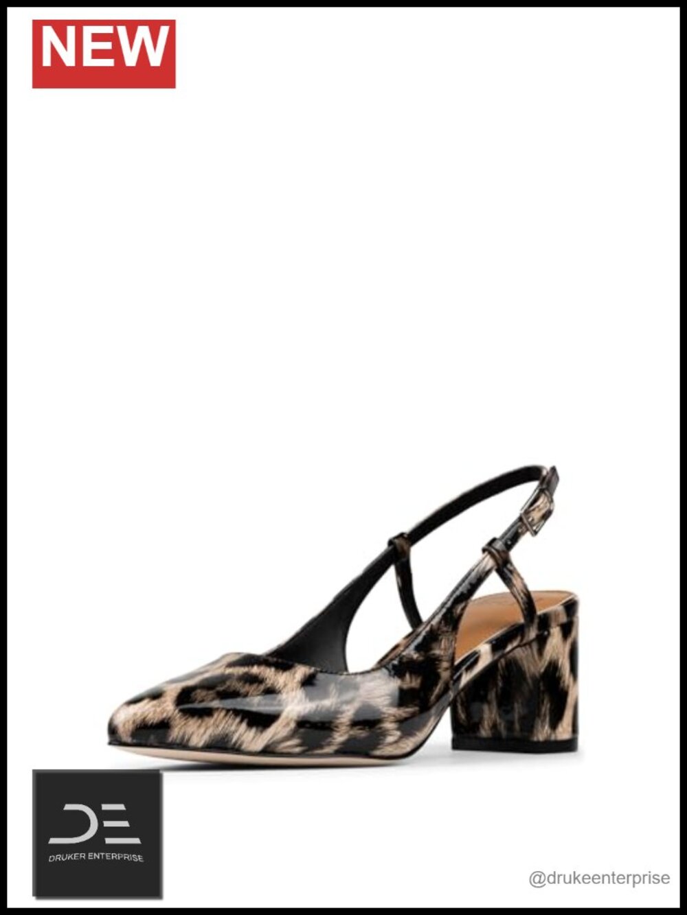 Faux Leather Pointed Toe Kitten Heel Slingback Pumps with Block Heel